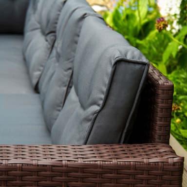 Rattan-nurkkisetti - Ruskea