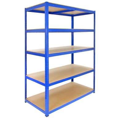 Monster Racking T-Rax Vahva Varastointi Hyllyt, Sininen, 120cm L, 60cm S, 5 kpl