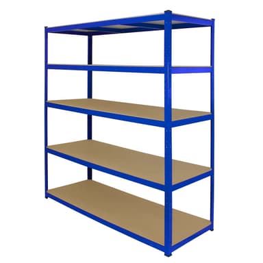 Monster Racking T-Rax Extra Leveä Varastosäilytys Hyllyt, Sininen, 160cm W, 60cm D