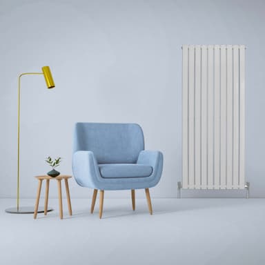 Designer litteät jäähdyttimet, kiiltävä valkoinen 1600mm x 700mm