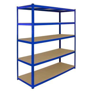 Monster Racking T-Rax Extra Leveä Varastosäilytys Hyllyt, Sininen, 160cm W, 60cm D