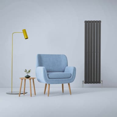 Designer litteät jäähdyttimet antrasiitinharmaa 1600mm x 420mm