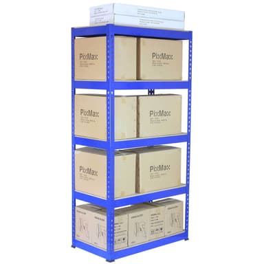 3 x Q-Rax-teline sininen 90 x 50 x 180 cm + 2 x teline sininen 120 x 50 x 180 cm