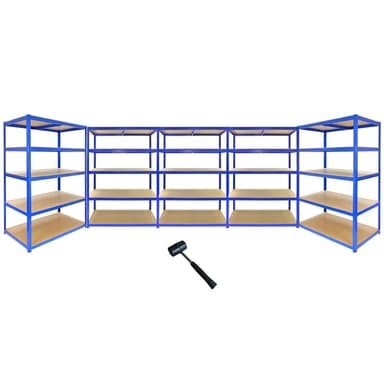 Monster Racking T-Rax Vahva Varastointi Hyllyt, Sininen, 120cm L, 60cm S, Sarja 9