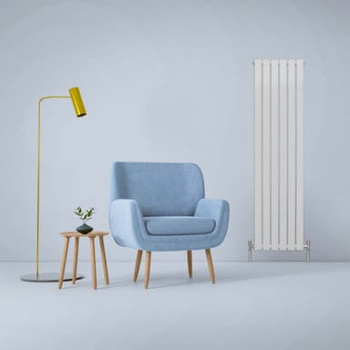 Designer litteät jäähdyttimet, kiiltävä valkoinen 1600 mm x 420 mm