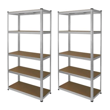 2 x Galvanisoitu Racking-yksiköt 90 x 40 x 180