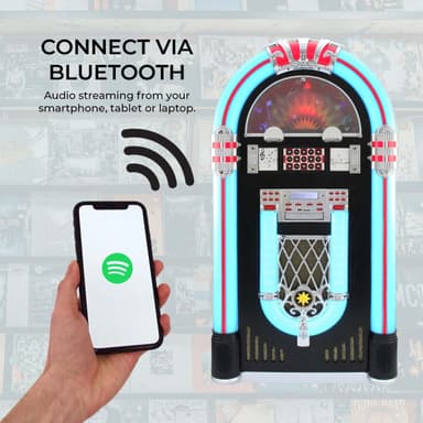 Jukebox-Vinyylisoittimen ja äänentoistojärjestelmän