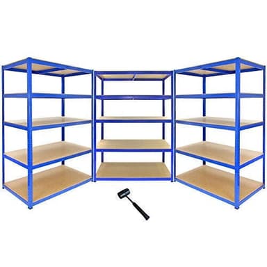 Monster Racking T-Rax Vahva Varastointi Hyllyt, Sininen, 120cm L, 60cm S, Sarja 3