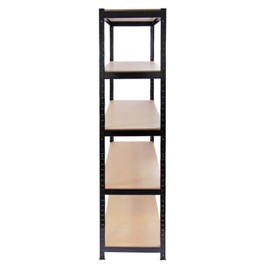 Monster Racking T-Rax Metallivarastoshelvet, Musta, 90cm L, 45cm S