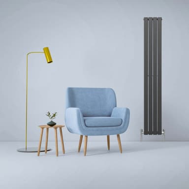 Designer litteät jäähdyttimet antrasiitinharmaa 1800mm x 280mm