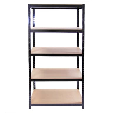 Monster Racking T-Rax Metallivarastoshelvet, Musta, 90cm L, 45cm S