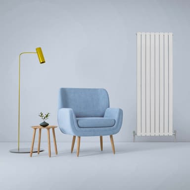 Designer litteät jäähdyttimet, kiiltävä valkoinen 1600mm x 560mm