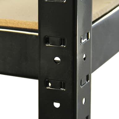 Monster Racking T-Rax Metallivarastoshelvet, Musta, 90cm L, 45cm S