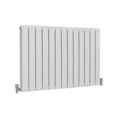 Designer litteät jäähdyttimet, kiiltävä valkoinen 600 mm x 910 mm