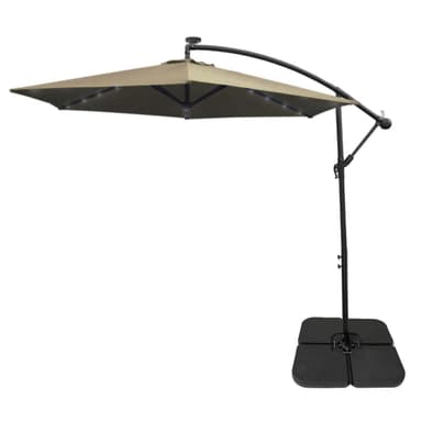 Beige 3m LED-ulokevarjo tavallisella pohjalla