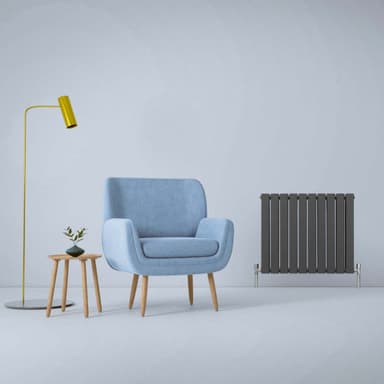 Designer litteät jäähdyttimet antrasiitinharmaa 600mm x 700mm