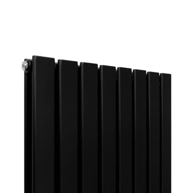 Designer litteät jäähdyttimet mattamusta 1600mm x 560mm