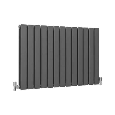 Designer litteät jäähdyttimet antrasiitinharmaa 600mm x 910mm