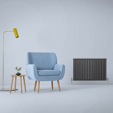 Designer litteät jäähdyttimet antrasiitinharmaa 600mm x 910mm