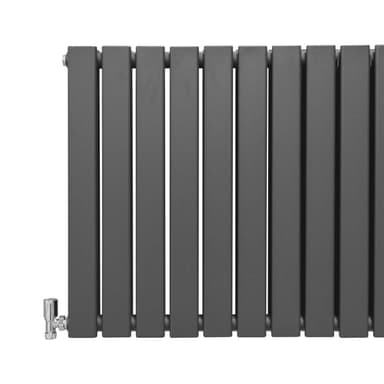 Designer litteät jäähdyttimet antrasiitinharmaa 600mm x 910mm