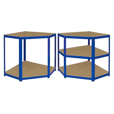 Monster Racking T-Rax-kulmavarastoshelfi-yksikkö, sininen, 90 cm leveä