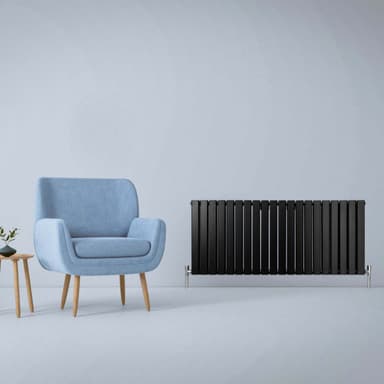Designer litteät jäähdyttimet Matt Black 600mm x 1400mm