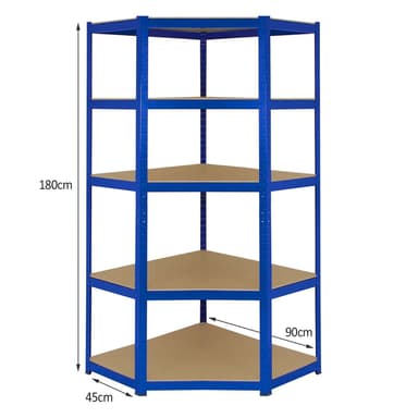 Monster Racking T-Rax-kulmavarastoshelfi-yksikkö, sininen, 90 cm leveä