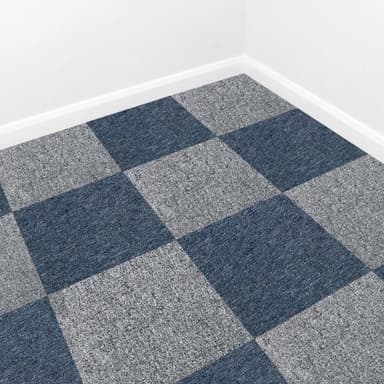 40 x Matto Laatat 10m2 / Myrsky Sininen & Platina Harmaa