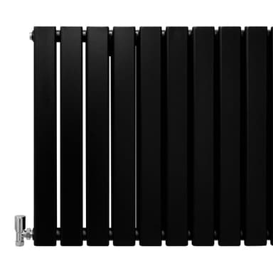 Designer litteät jäähdyttimet mattamusta 600 mm x 700 mm