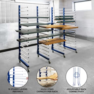 Combi Spray Kuivausteline Kärry x 2 & Liitin