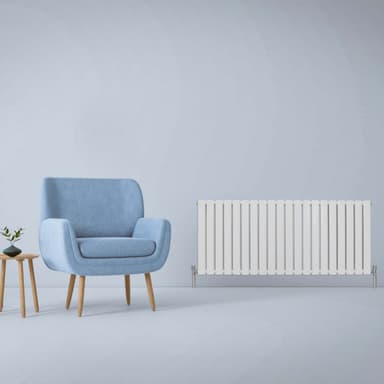 Designer litteät jäähdyttimet, kiiltävä valkoinen 600mm x 1400mm