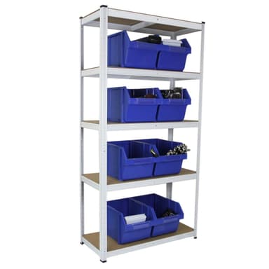 Valkoiset hyllyjärjestelmät 90 x 40 x 180