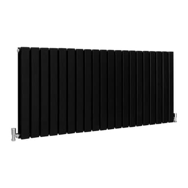 Designer litteät jäähdyttimet Matt Black 600mm x 1400mm