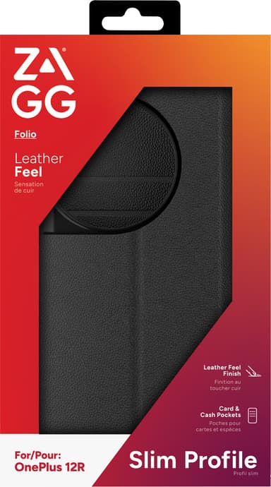 Zagg OnePlus 12R lompakkokotelo (musta)