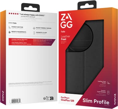 Zagg OnePlus 12R lompakkokotelo (musta)