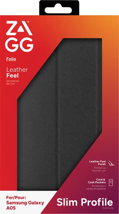 Zagg Samsung Galaxy A05 lompakkokotelo (musta)