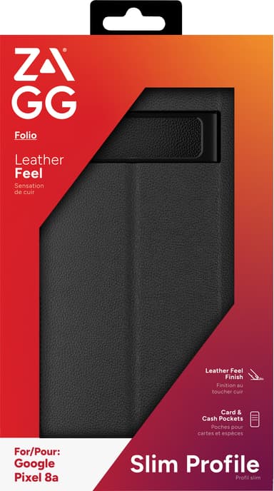 Zagg Google Pixel 8a lompakkokotelo (musta)