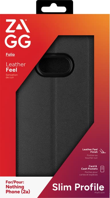 Zagg Nothing Phone 2a lompakkokotelo (musta)
