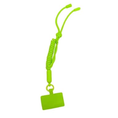 Mobiilikaulanauha 5mm kiinnityslaatan kanssa - Lime