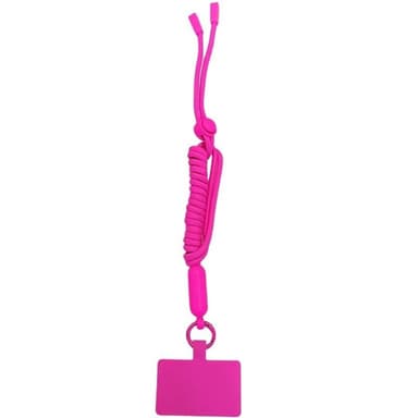 Mobiilikaulanauha 5mm kiinnityslaatan kanssa - Hot Pink