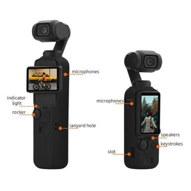 3-kpl BRDRC silikonikuori DJI Osmo Pocket 3 - Oranssi