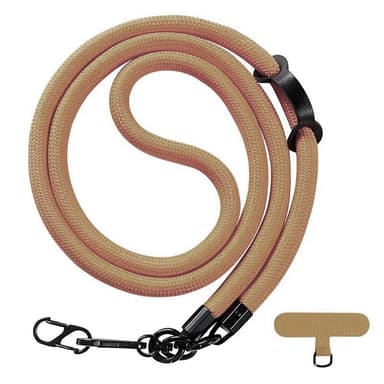 Mobiilikaulanauha 10mm kiinnityslaatan kanssa - Khaki