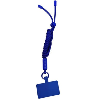 Mobiilikaulanauha 5mm kiinnityslaatan kanssa - Navy