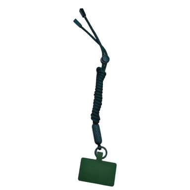 Mobiilikaulanauha 5mm kiinnityslaatan kanssa - Pine Green