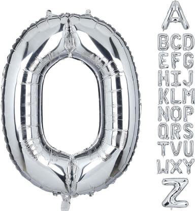 Letter-ilmapallo 53 cm, O-kirjain - hopea