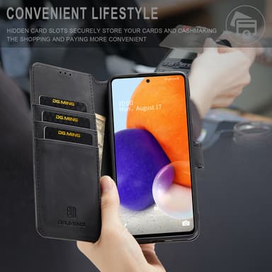 Flip Folio Suojakuori korttitelineen Kickstand suojakuorella iPhonelle Musta iPhone 13 Pro