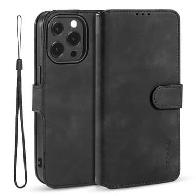 Flip Folio Suojakuori korttitelineen Kickstand suojakuorella iPhonelle Musta iPhone 13 Pro