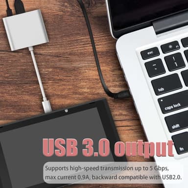 USB-C-moniporttinen sovitin USB- (PD), USB-C-, 4K HDMI -yhteensopiva