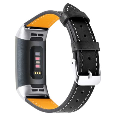 Fitbit Charge 3/4 rannerengas nahkainen musta