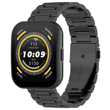 Ruostumattomasta teräksestä valmistettu rannekellohihna Huami Amazfit GTR Mini 20mm Musta